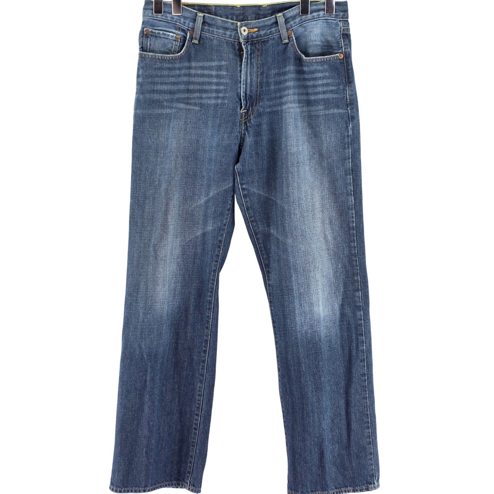 Lucky Brand 181 Relaxed Straight Jeans Mens 34 Blue Warhorse Wash 100% Cotton